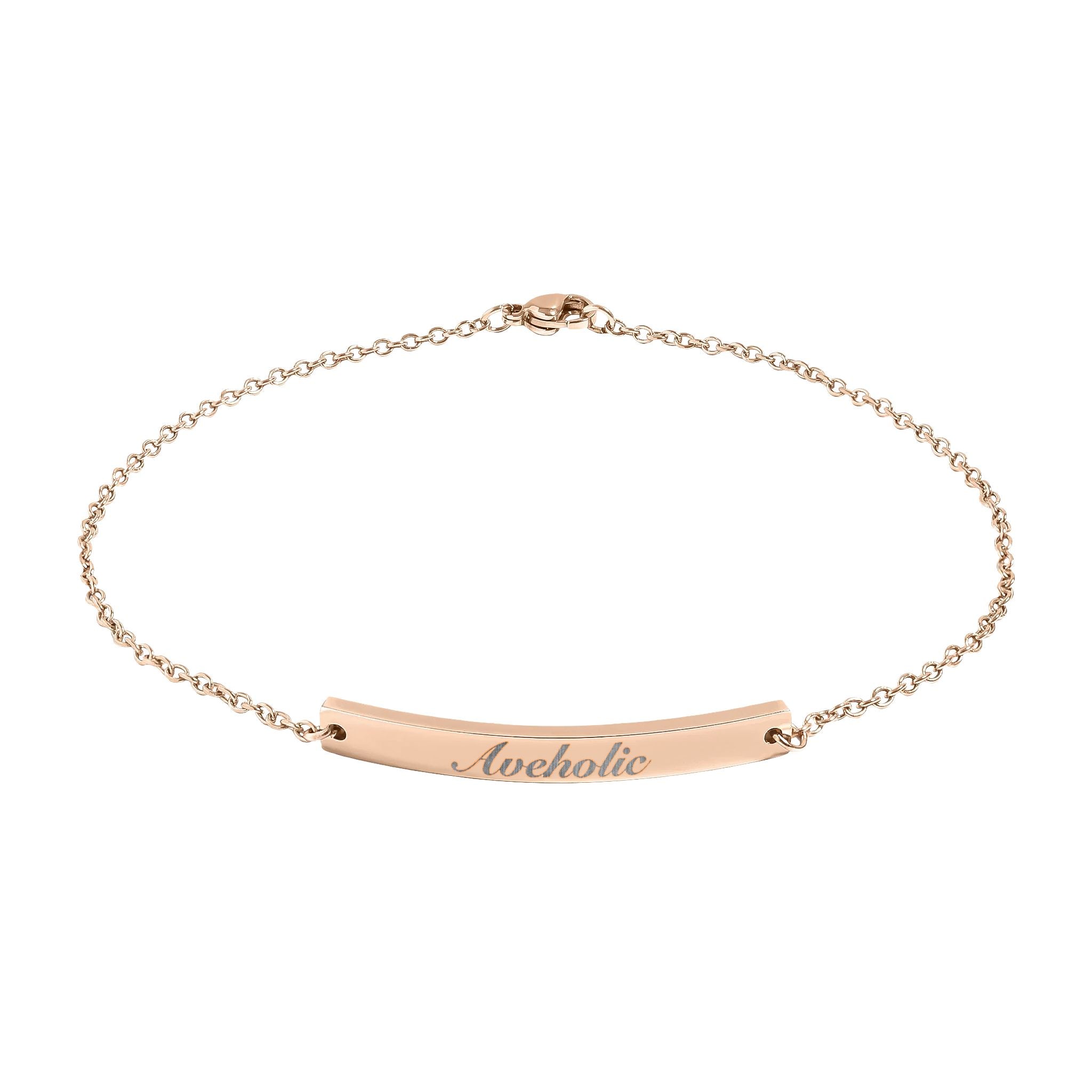 Engraved Aveholic Anklet