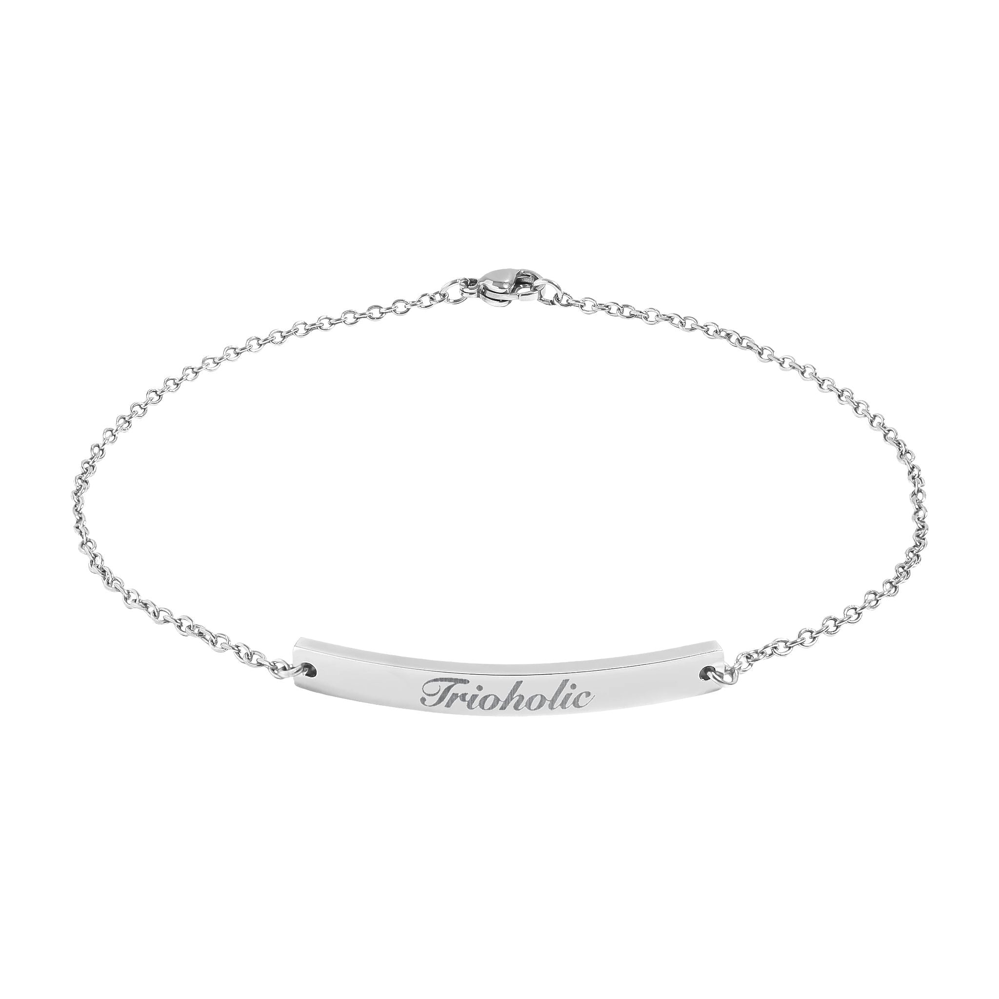 Engraved Trioholic Anklet