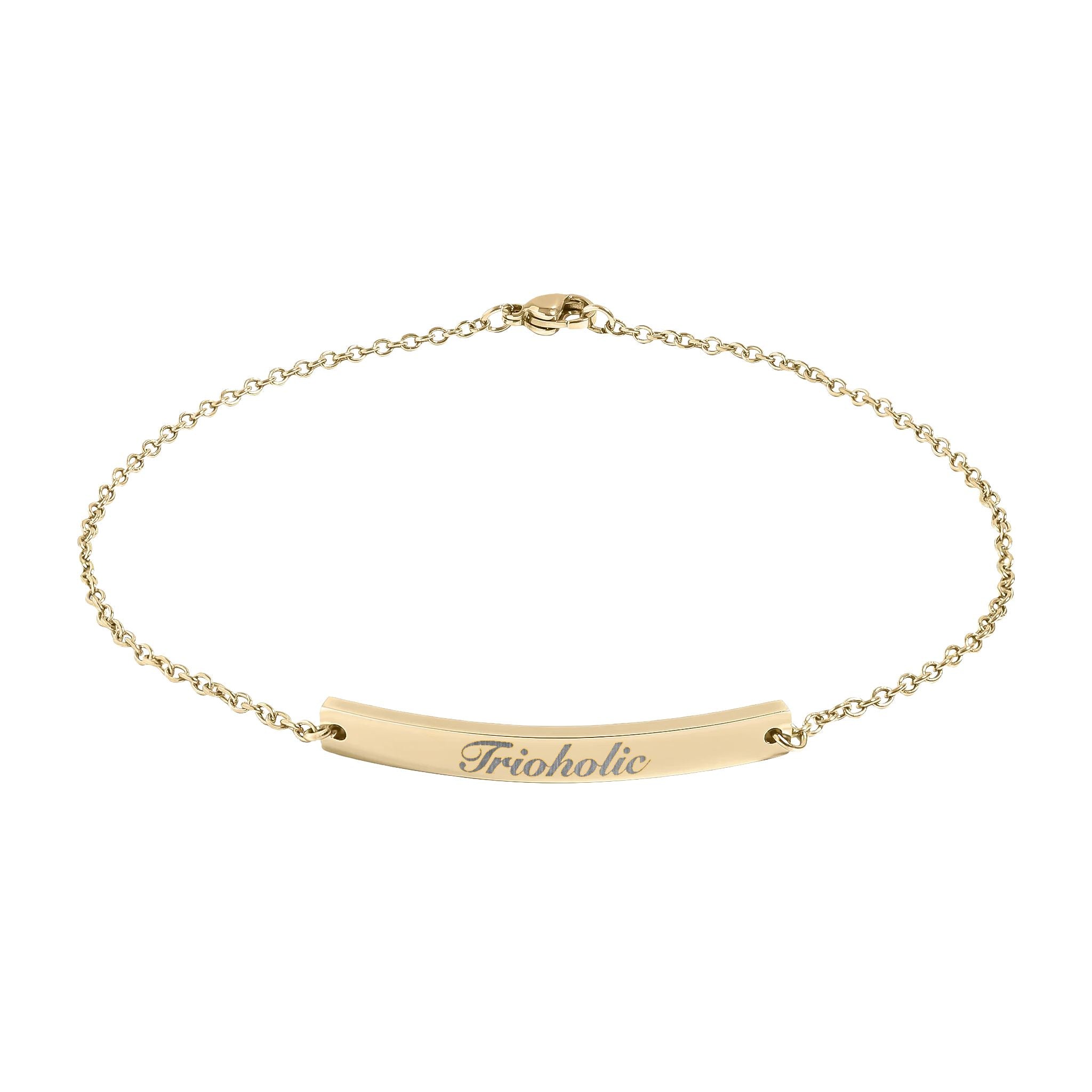 Engraved Trioholic Anklet